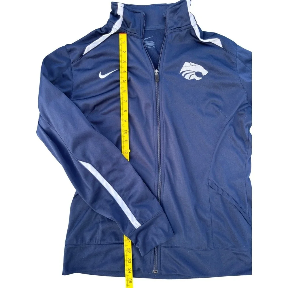 Nike Kansas State Wildcats Full Zip Track Jacket Navy‎ Blue Mens Logo Size XL